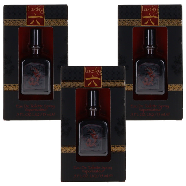Lucky Number 6 By Liz Claiborne Combo Pack: Mini EDT Cologne Spray 1.5(3x.5) NEW