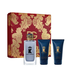 Dolce & Gabbana K Men 3pc Set 3.3oz EDT + 1.7oz After Shave + 1.7oz Shower Gel