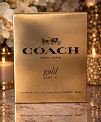 Coach New York Gold Parfum Natural Spray 1.0 fl oz / 30 mL Regular Size