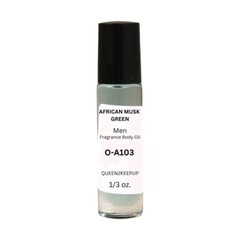 African Musk Green (Men) Body Oil 10 ml Fragrance Natural 1/3 oz Scent Roll-On