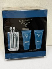 Prada L’homme L’eau 3PC Set For Men 3.4oz/100ml Eau De Toilette Spray NIB Sealed