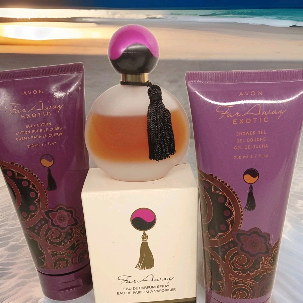 FAR AWAY: Eau De Parfum 1.7 Fl Oz,Moisturizing Lotion & Shower Gel at 6.7 Fl Oz
