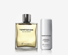 TEMPTATION EAU DE PARFUM PARA HOMBRE CON DESODORANTE DE YANBAL . PACK