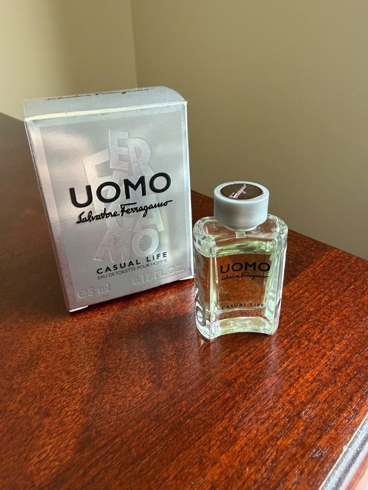 Salvatore Ferragamo Uomo Casual Life 0.17 oz EDT spray mens cologne 5 ml NIB