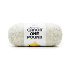One Pound Off White Yarn – 2 Pack of 454g/16oz – Acrylic – 4 Medium (Worsted)…