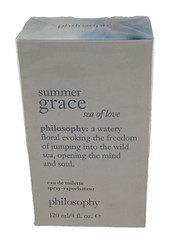 Philosophy Summer Grace SEA OF LOVE Eau De Toilette Spray 4 oz NEW SEALED IN BOX