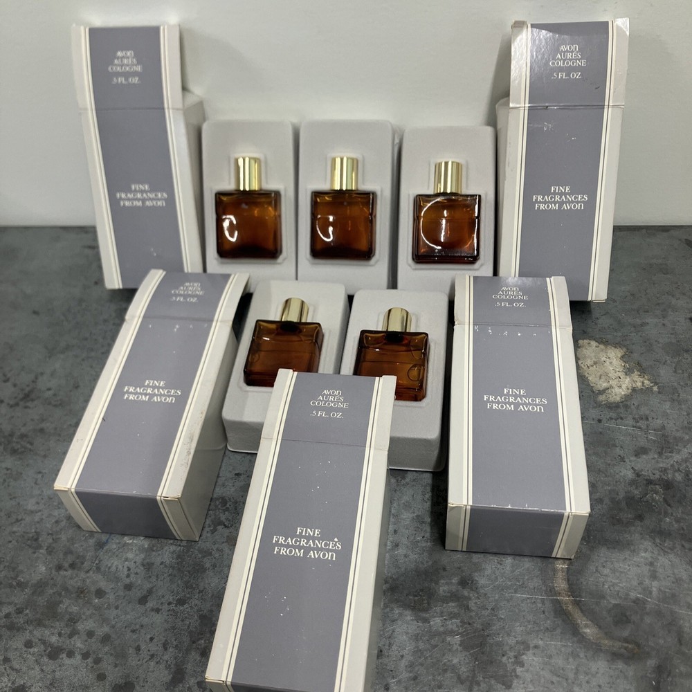 Lot Of 5 Aurés Cologne Avon 0.5 Oz 1984 Nos Testers No Sprayers