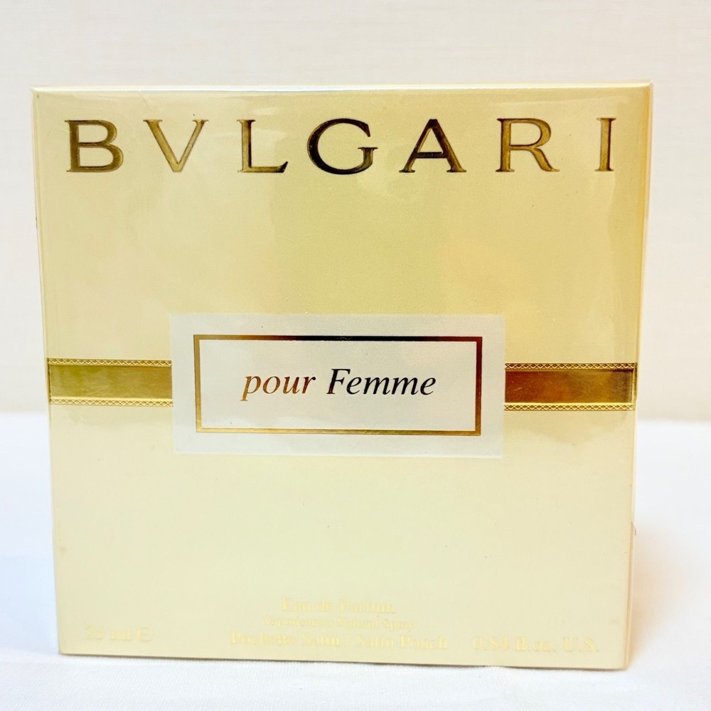 Bvlgari Pour Femme Eau De Parfum 25ml 0.84oz + Pouch Spray EDP Perfume w/Box
