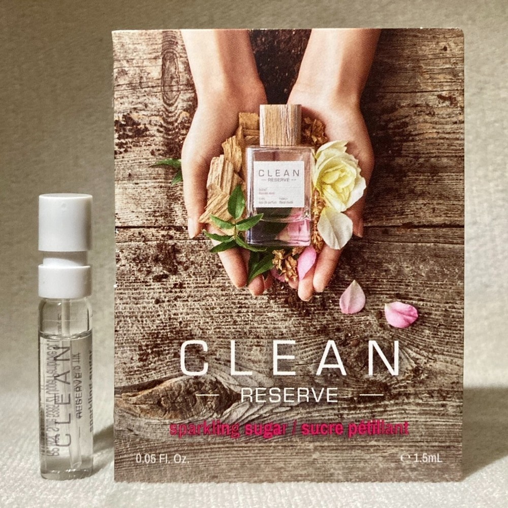 Clean Reserve Sparkling Sugar Eau de Parfum Sample Spray .05oz 1.5ml New in Card