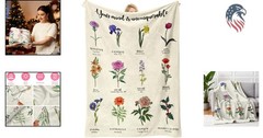 Religious Inspirational Floral Throw Blanket 40×50 Polyester for Women Girls