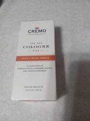 Cremo Men’s Cologne No.11 Spice & Black Vanilla 3.4 fl oz BRAND NEW SEALED