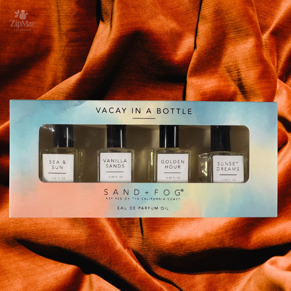 SAND+FOG Vacay in a Bottle Eau de Parfum Oil Roller Gift Set 4 Scents 0.33 fl oz