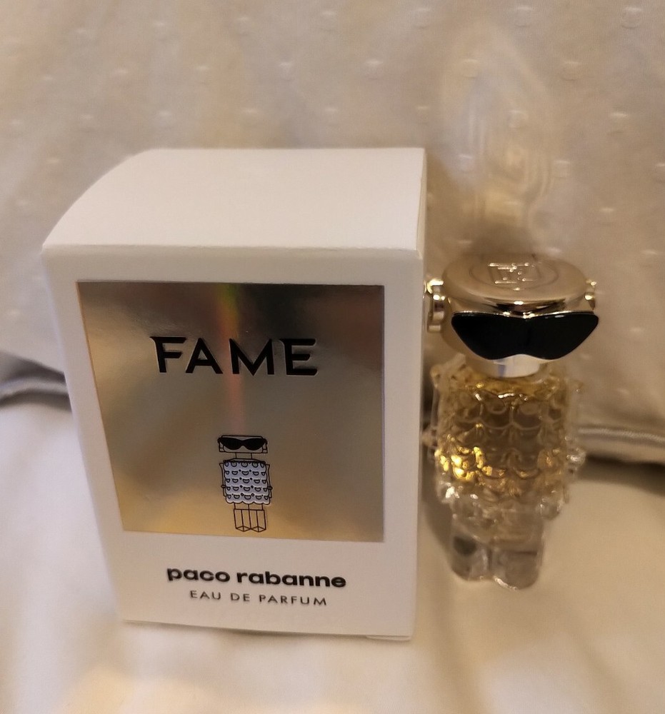 NIB PACO RABANNE FAME EAU DE PARFUM SPLASH MINI TRAVEL SIZE BOTTLE .14 FL OZ 4ML