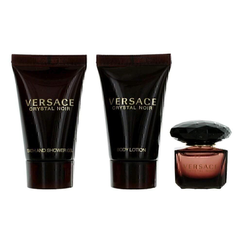 VERSACE CRYSTAL NOIR by Gianni Versace Gift Set for WOMEN: EDT .17 OZ MINI &…