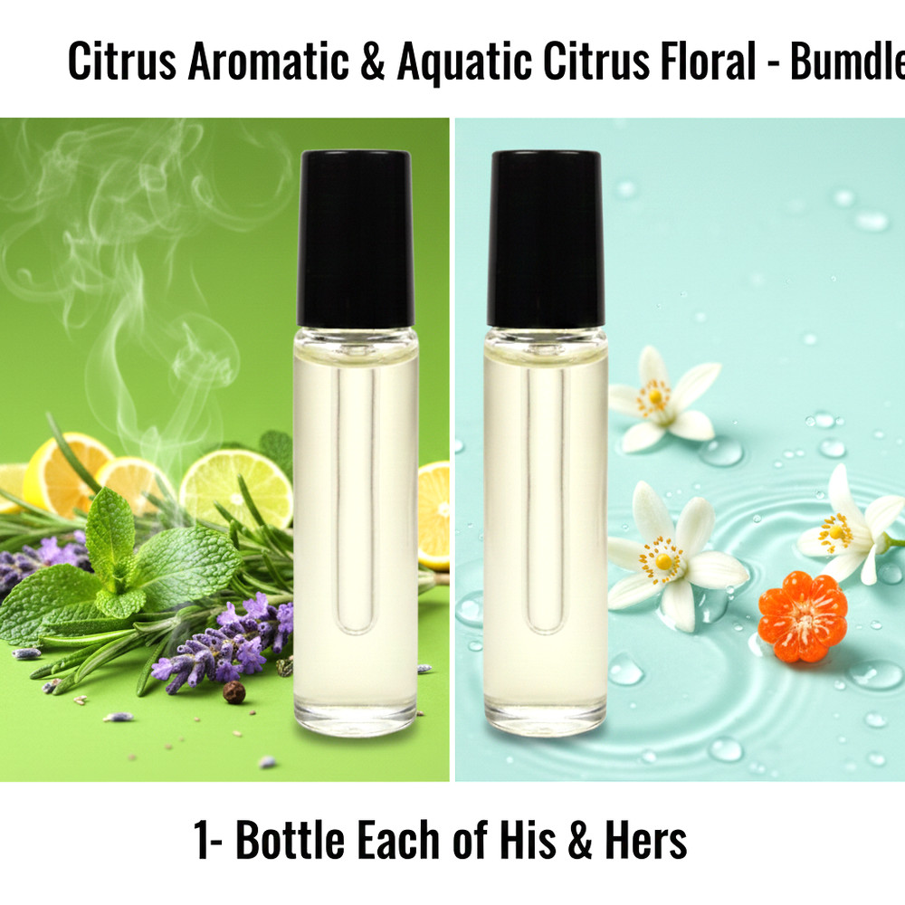 2 Pack 10ML His & Hers 1 Each Perfume Premium Body Oil Roll Bundle #142
