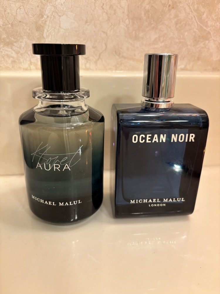 Michael Malul Ocean Noir Men’s Eau de Parfum Spray 3.4 oz And Ktoret Aura 3.4 Oz