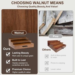 Walnut Wood Cologne Organizer Men 3 Tier Cologne Stand,Wooden Cologne Holder