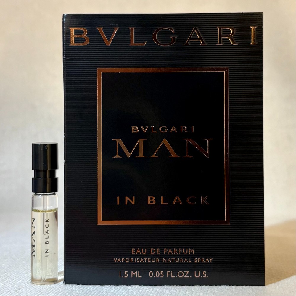 Bvlgari Man In Black Eau de Parfum EDP Sample Spray .05oz, 1.5 ml New in Card