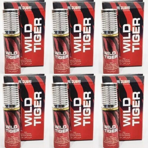 6X Al Dubai WILD TIGER Attar, Alcohol Free, Long Lasting, 6ML, Attractive Smell