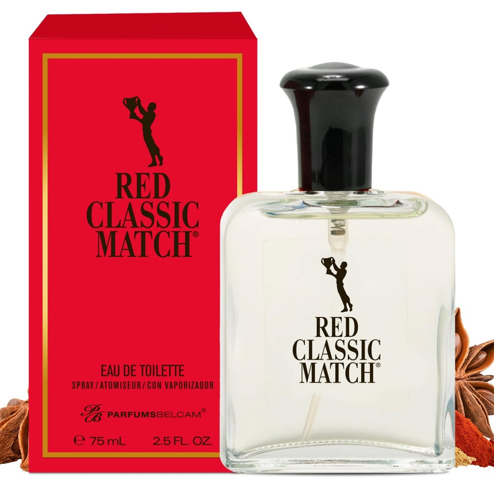 PB ParfumsBelcam Red Classic Match Eau de 2.54 Ounce (Pack of 1), White