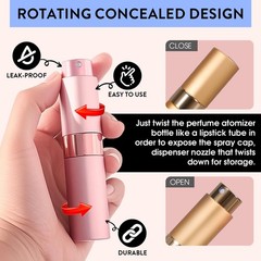 DPLASKA 6 Pack 8ML Empty Perfume Atomizer Cologne Travel Spray 6 Colors-A