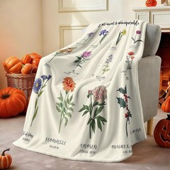 Religious Inspirational Floral Throw Blanket 40×50 Polyester for Women Girls