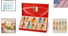 10 Eaux de Parfum Gift Box Set French Perfume Assorted Scents 57.8ml