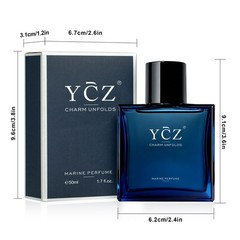 Charm Unfolds Marine Eau De Parfum for Men, Long Lasting Cologne with Fresh M…