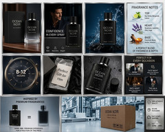 Men’s Premium Aquatic Fragrance 100ml Fresh Marine Long Lasting Cologne Luxury