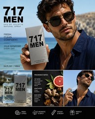 717 Men Eau de Toilette 3.4 oz 100ml Cologne New Sealed Fresh Citrus Woody