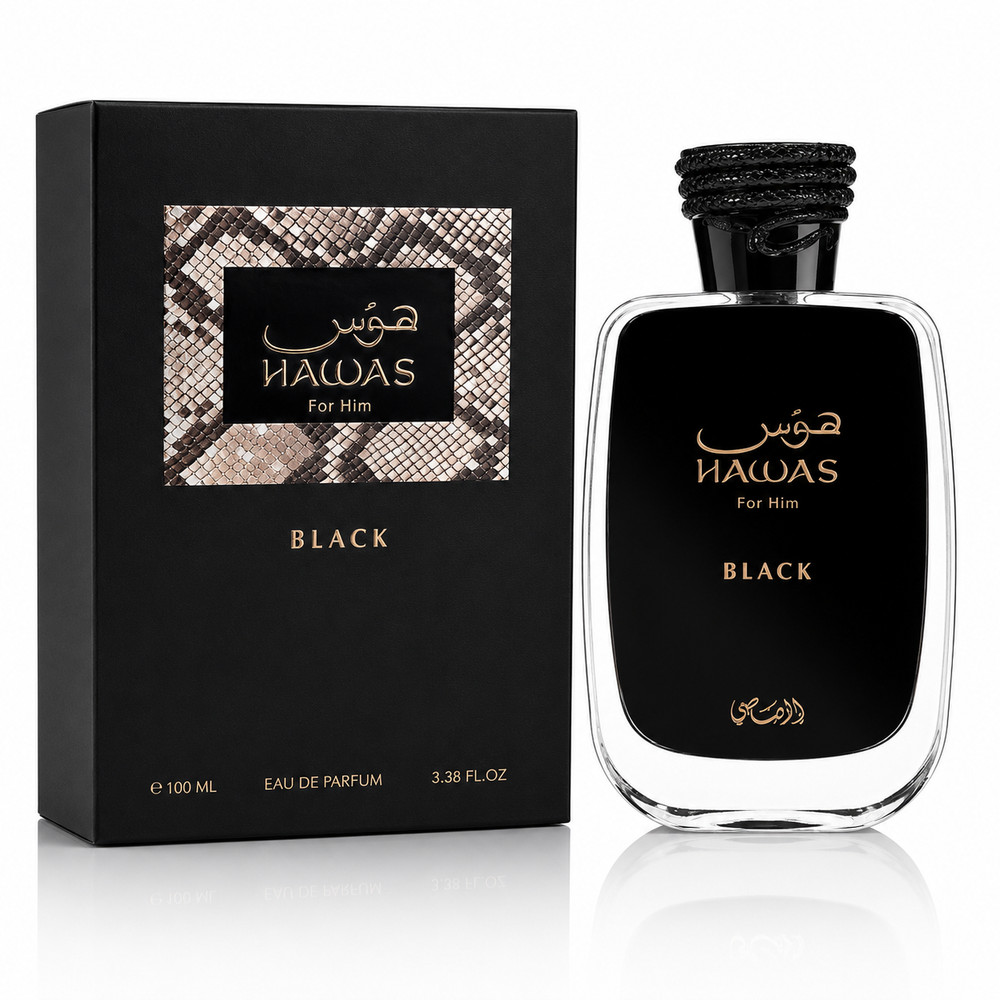Hawas Black Rasasi Hawas Black For Him EDP 100ml Men’s Cologne Long Lasting New