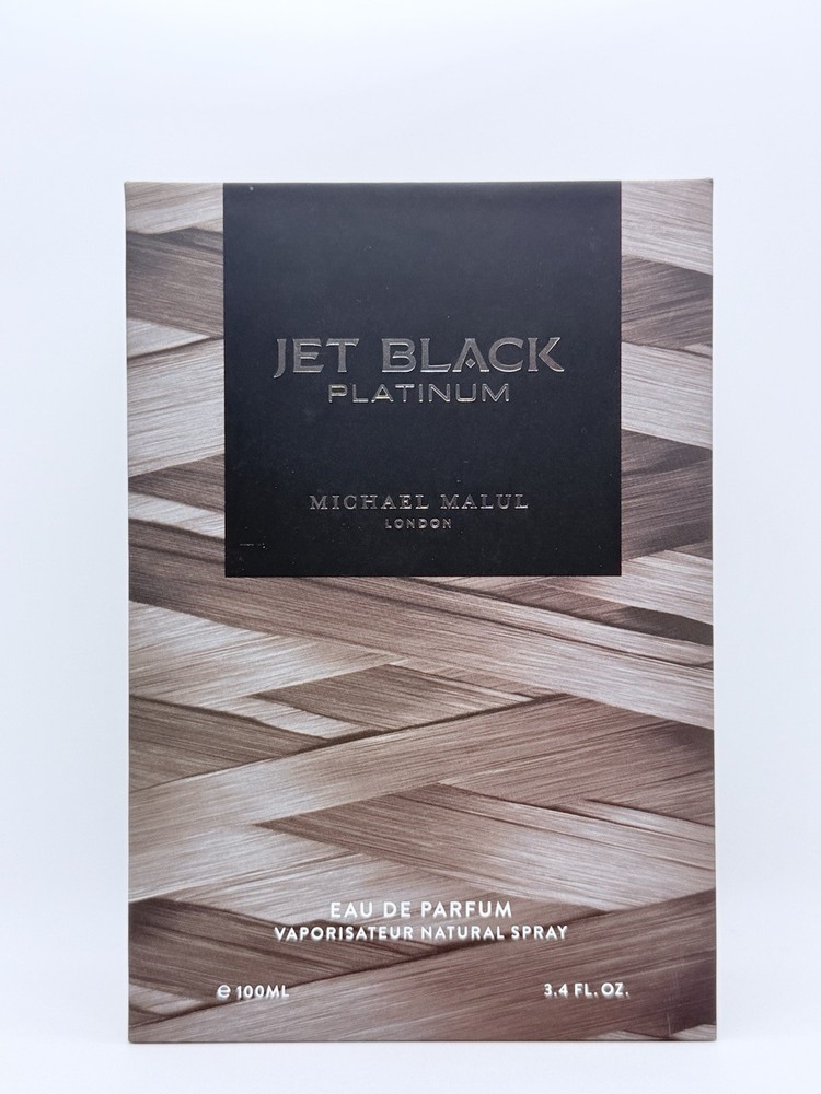 Jet Black Platinum Michael Malul Eau De Parfum Spray 3.4oz 100 ML NEW SEALED