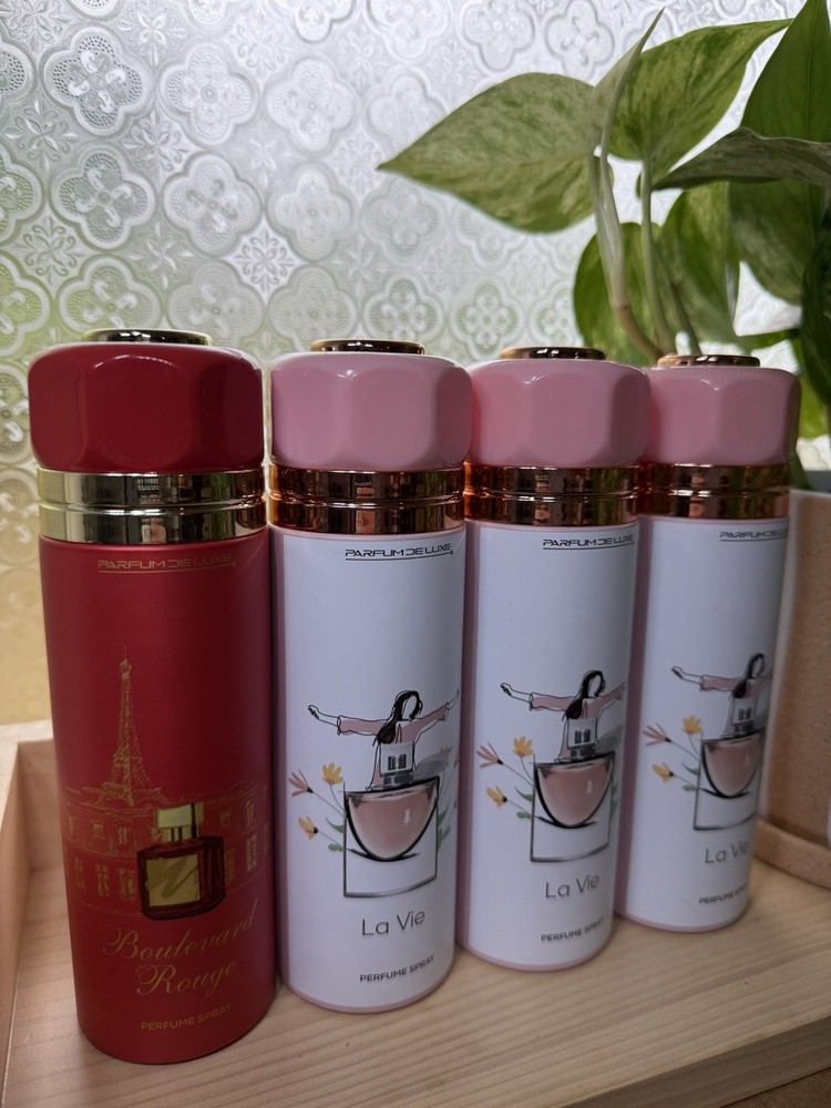 4x Womens Parfum De Luxe 3 La Vie Perfume Body Spray & 1 Boulevard Rouge New