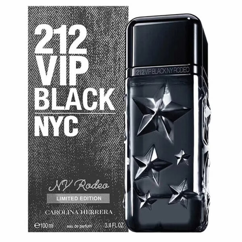 Carolina Herrera 212 VIP Black NY Rodeo Eau De Parfum 3.4 oz Men | Woody Spiced