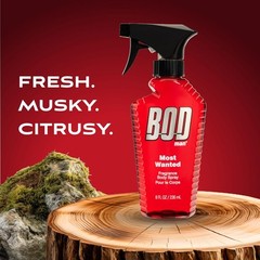 BOD man Fragrance Body Spray, Most Wanted, 8 fl oz 8 Fl Oz (Pack of 1)