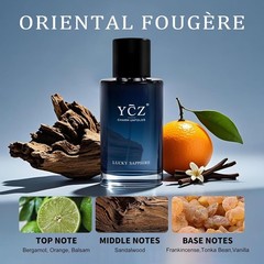 Ycz Lucky Men’s Eau De Parfum New Round Box Packaging 1.7oz Charm Unfolds 50ML
