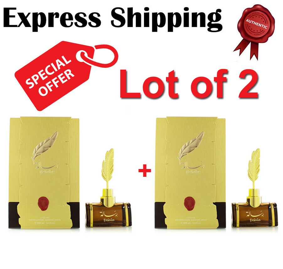 Lot of 2 Resala by Arabian Oud 2x100ml EDP Spray – Free Express Shipping Resalah