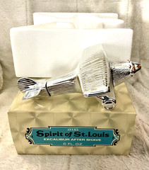 NIB 1970s Avon Spirit Of St. Louis Wind Jammer Airplane Excalibur aftershave