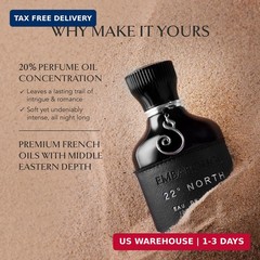 22° North EDP Long Lasting Luxury Perfume Men Women French Inspired 100ml