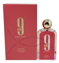 9 AM Pour Femme By Afnan (Pink) 3.4oz/100ml Edp Spray New In Box