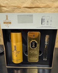 Gift Set 1 Million Golden Oud Parfum Intense 3pc 3.4 oz. + 5.1oz. DEO +10ml Men