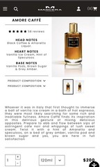 Amore Caffè 4 oz Eau de Parfum by Mancera (Brand New, Full Presentation)