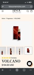 Volcano Extrait De Parfum by BISOU in 3.4 fl oz w travels (over 230$ value)