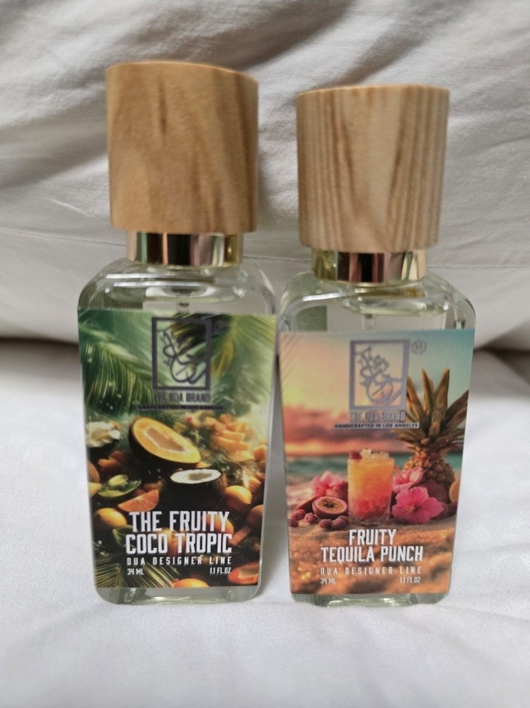 The Dua Brand Set Tropical Fruity Summer Fragrance Perfume Extrait 1.1 fl.oz.