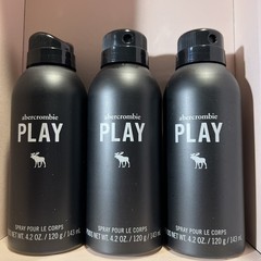 3x Abercrombie & Fitch A&F “PLAY” Body spray 4.2 oz Mens Boys Teen Fragrance