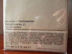 Off-White Solution No. 3 Eau de Parfum, 100ml, 3.3 fl.oz Unisex, New Sealed