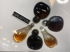 HALSTON DESIGNER ORIGINALS 3 X 1/4 FL OZ COLOGNE MENS & 2 X 1/8 FL OZ PERF LADYS