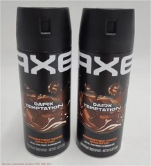 2 PACK AXE Dark Temptation 48-Hour Fresh Deodorant Body Spray – 4oz