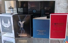 NEW- Lot of 8 Mens Luxury Designer Cologne Sample Vials,Versace, Invictus, YSL
