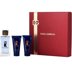 Dolce & Gabbana K 3pc Gift Set With 3.3oz Edt+1.7oz A/S/B+1.7oz S/G